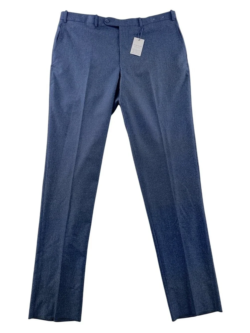 NEW Peter Millar Harker Navy Blue Stretch Trouser Flat Front Pants 40 R